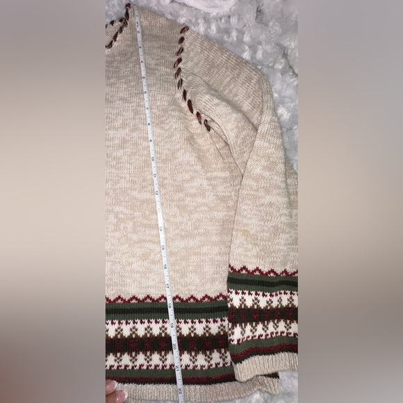 Christopher & Banks Women’s Beige Embroidered Long Sleeve Size L Knit Sweater - Picture 13 of 13